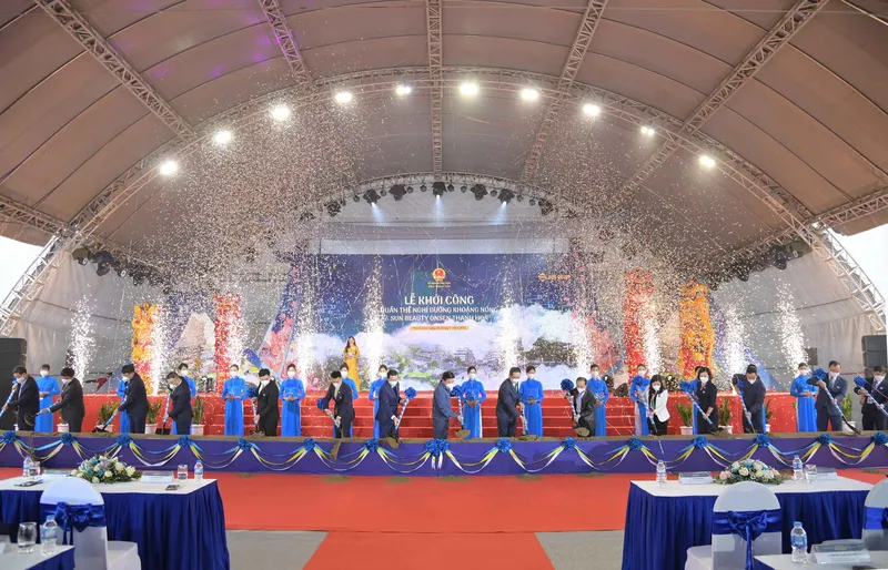 Lễ khởi công Quần thể nghỉ dưỡng khoáng nóng Sun Beauty Onsen Thanh Hóa tại Quảng Yên, Quảng Xương